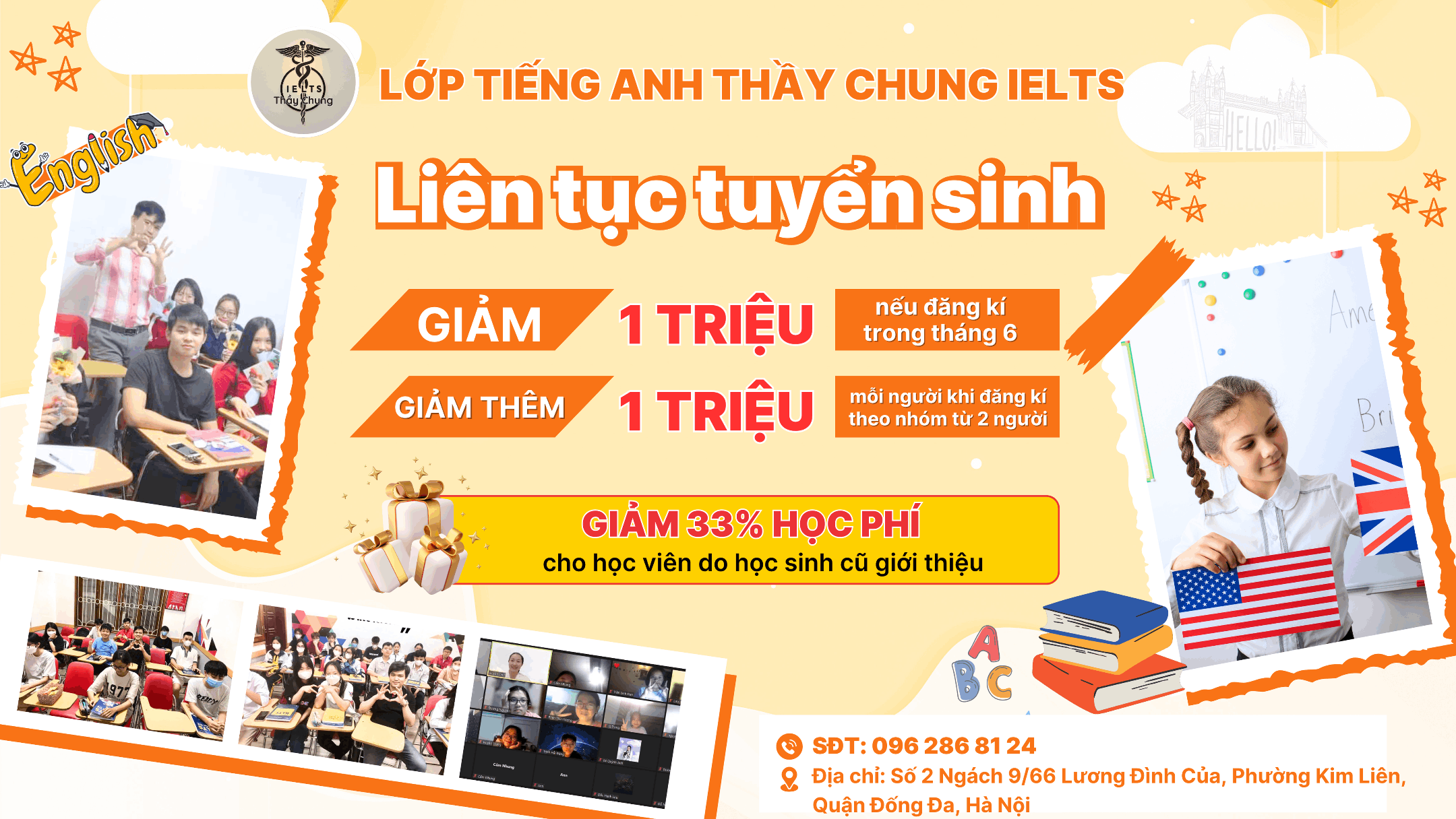Các trung tâm tiếng anh uy tín tại hà nội nào đáng học? Top địa chỉ học viên khen nhiều.