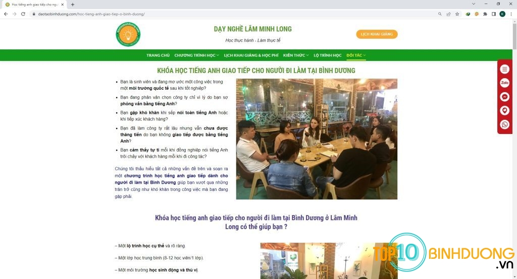 Tìm lớp học tiếng Anh cho người đi làm ở Bình Dương? Đừng bỏ qua các gợi ý này.