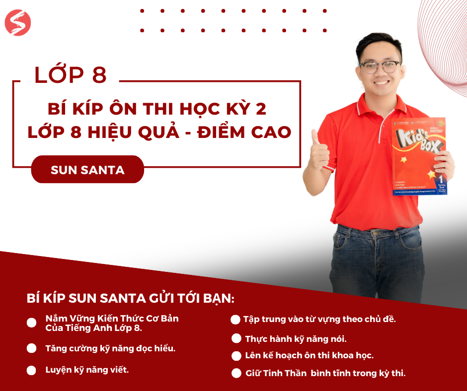 Bài tập tiếng Anh lớp 8 làm thế nào điểm cao? Bí quyết ôn luyện đạt kết quả tốt.