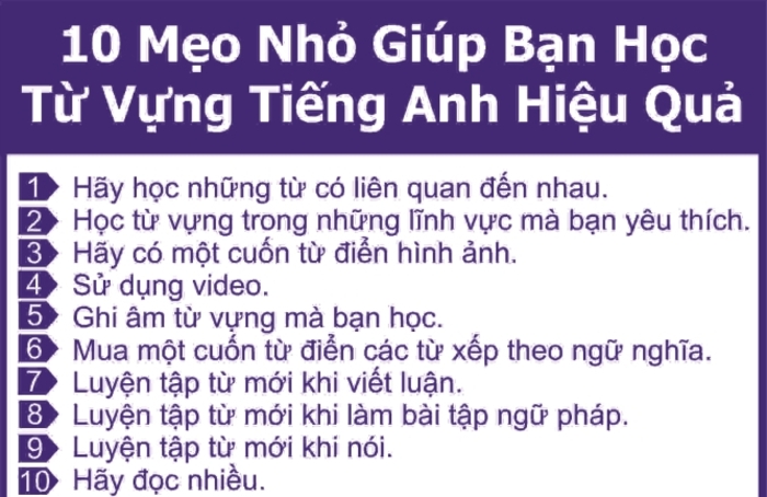 Chia sẻ cách học từ vựng tiếng anh hiệu quả cho người mới (Học đâu nhớ đó không khó)