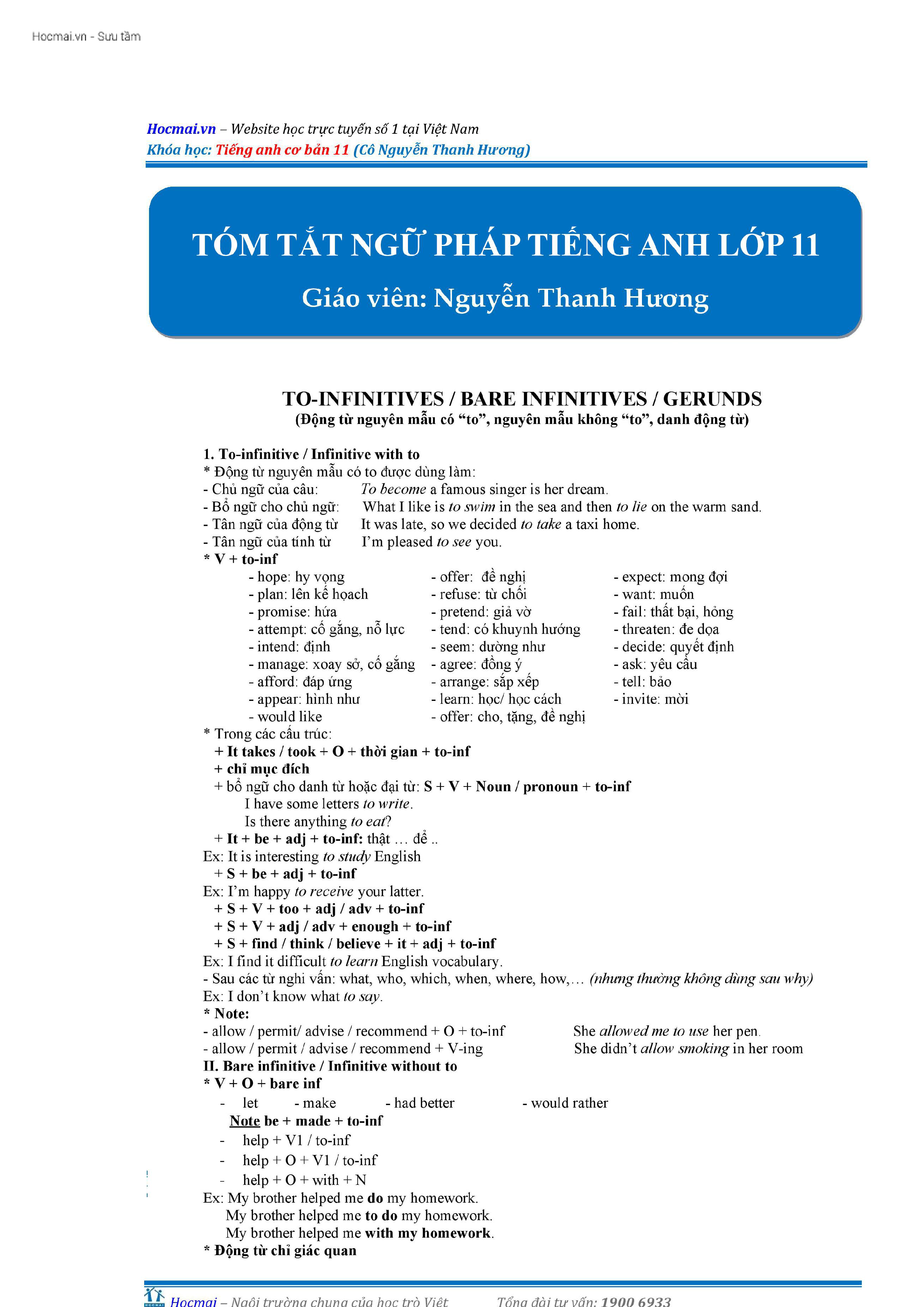 Ngữ pháp tiếng anh lớp 11 sách mới có những gì quan trọng? Tổng hợp kiến thức dễ hiểu.