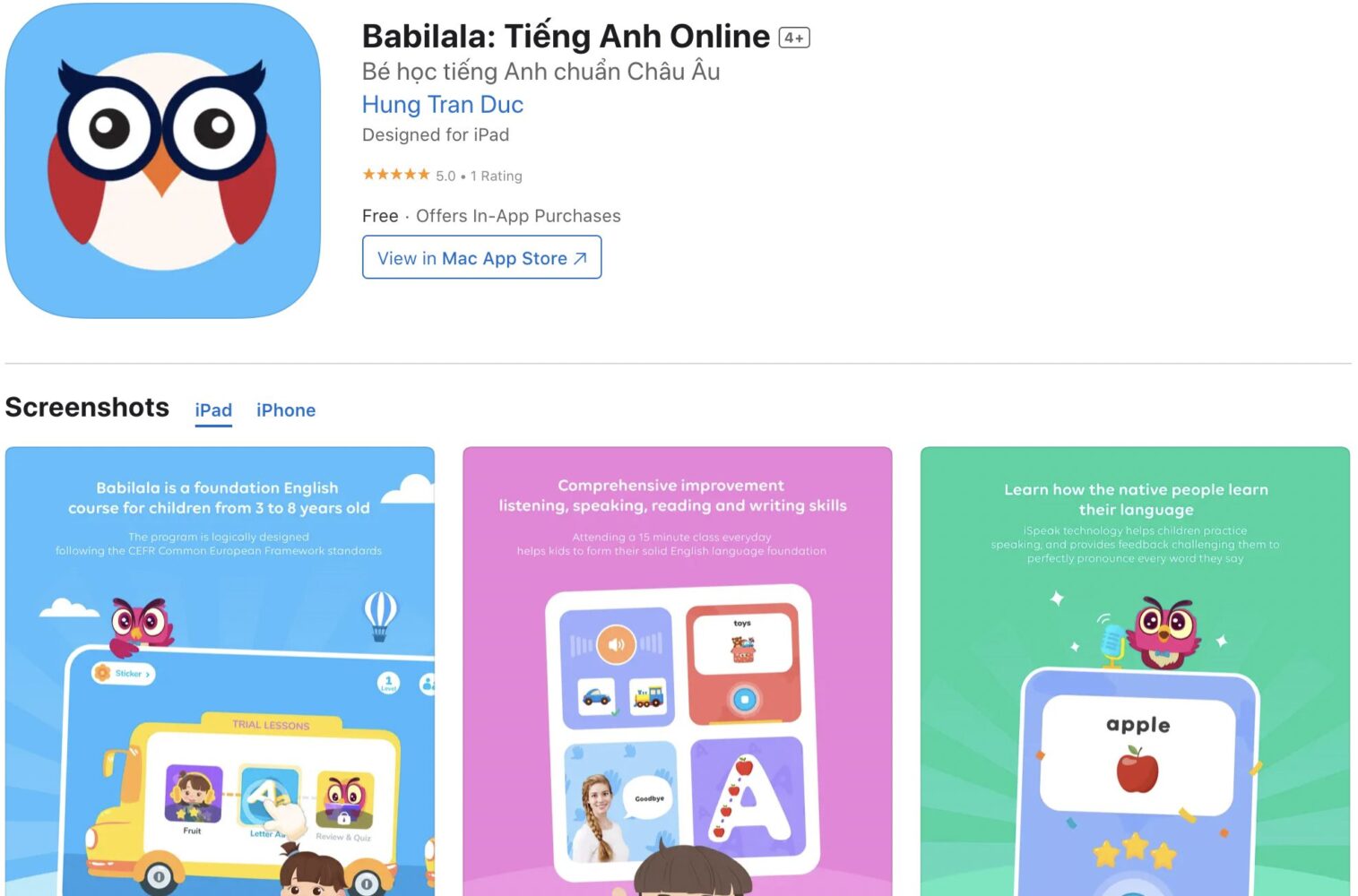 Top app học tiếng Anh cho bé miễn phí nào hay? Cha mẹ nên biết những ứng dụng này.