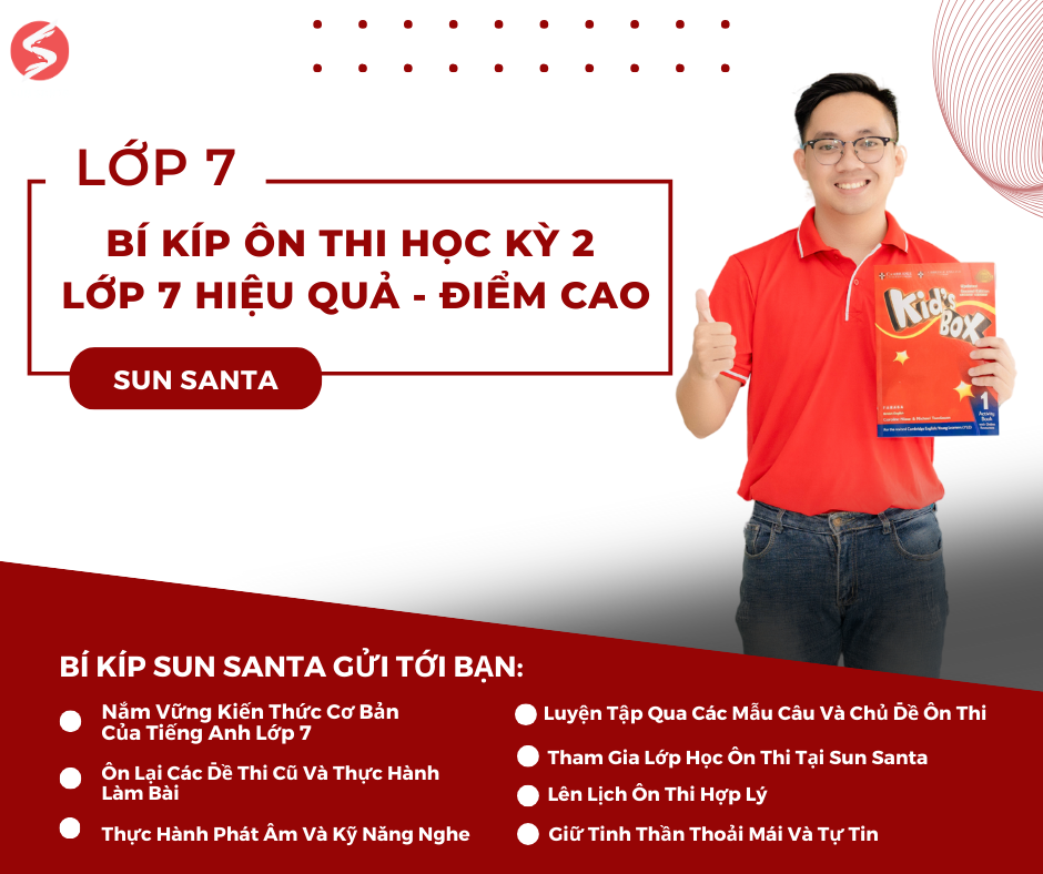 Bài tập tiếng Anh lớp 7 giúp bạn tự tin đạt điểm cao
